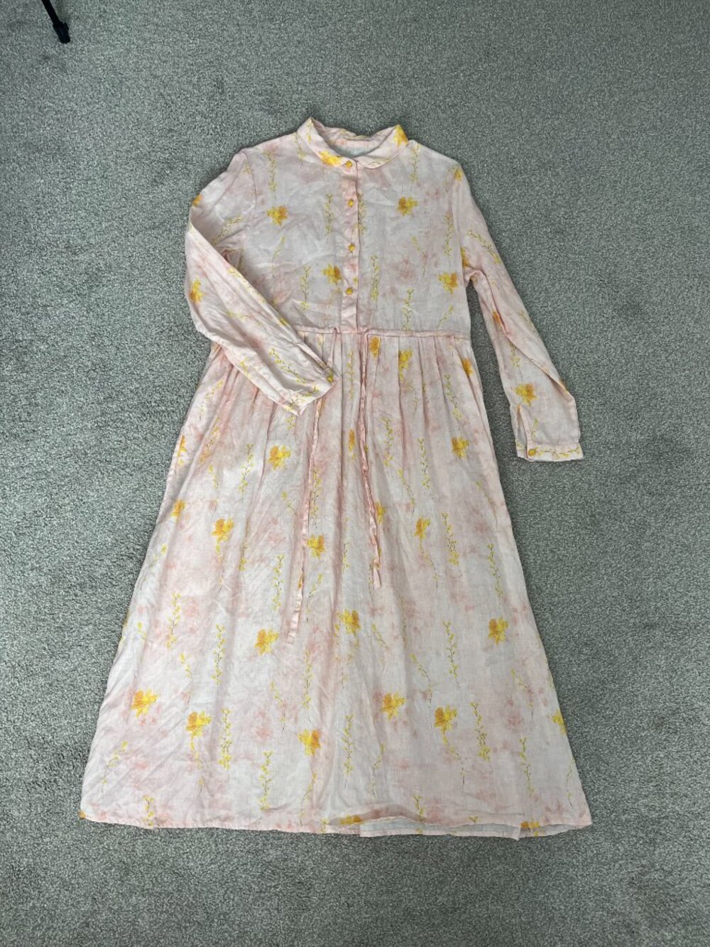🌸 Floral Cotton Linen Maxi Dress - Picture 6 of 10